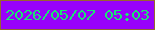 文字の大きさ：2、枠の色：97662f、背景の色：9802fa、文字の色：1be673 無料ブログパーツのブログ時計