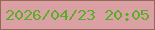 文字の大きさ：3、枠の色：97675a、背景の色：daa0a4、文字の色：58ae26 無料ブログパーツのブログ時計