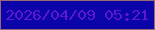 文字の大きさ：1、枠の色：976a73、背景の色：0b05a9、文字の色：5c17cf 無料ブログパーツのブログ時計