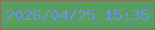 文字の大きさ：3、枠の色：976b64、背景の色：569e62、文字の色：6b92e6 無料ブログパーツのブログ時計