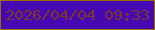 文字の大きさ：2、枠の色：976d05、背景の色：4608b3、文字の色：7b372a 無料ブログパーツのブログ時計