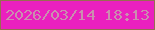 文字の大きさ：4、枠の色：976d51、背景の色：ea20bf、文字の色：ca8faf 無料ブログパーツのブログ時計
