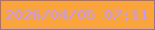 文字の大きさ：5、枠の色：976ea5、背景の色：f9a53c、文字の色：c199fd 無料ブログパーツのブログ時計