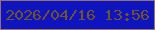 文字の大きさ：3、枠の色：977170、背景の色：0e15be、文字の色：72512e 無料ブログパーツのブログ時計