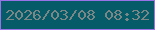 文字の大きさ：4、枠の色：9773e7、背景の色：065b68、文字の色：7b8687 無料ブログパーツのブログ時計