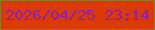 文字の大きさ：3、枠の色：977526、背景の色：dc3a05、文字の色：8c1fb6 無料ブログパーツのブログ時計