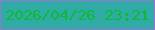 文字の大きさ：2、枠の色：9776d2、背景の色：30aba5、文字の色：0dbb30 無料ブログパーツのブログ時計