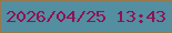 文字の大きさ：1、枠の色：97784d、背景の色：538ea1、文字の色：921052 無料ブログパーツのブログ時計