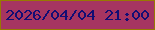 文字の大きさ：1、枠の色：977901、背景の色：a63561、文字の色：120d74 無料ブログパーツのブログ時計