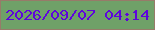 文字の大きさ：3、枠の色：977b69、背景の色：6fa168、文字の色：5e05dc 無料ブログパーツのブログ時計