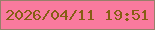 文字の大きさ：5、枠の色：977f6a、背景の色：f97a9e、文字の色：855e14 無料ブログパーツのブログ時計