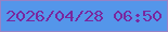 文字の大きさ：4、枠の色：9781c6、背景の色：5496ea、文字の色：79279f 無料ブログパーツのブログ時計