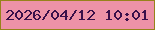 文字の大きさ：2、枠の色：97821a、背景の色：ed92a7、文字の色：3a104a 無料ブログパーツのブログ時計
