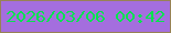 文字の大きさ：5、枠の色：978255、背景の色：a46ede、文字の色：07e34f 無料ブログパーツのブログ時計