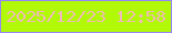 文字の大きさ：4、枠の色：9785fa、背景の色：b1f906、文字の色：efbdb5 無料ブログパーツのブログ時計