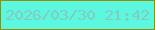 文字の大きさ：1、枠の色：978c07、背景の色：5bf7df、文字の色：85c9c3 無料ブログパーツのブログ時計