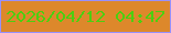 文字の大きさ：1、枠の色：9790fb、背景の色：dd882b、文字の色：4ccf10 無料ブログパーツのブログ時計
