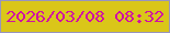 文字の大きさ：2、枠の色：9794bf、背景の色：dac619、文字の色：d111a3 無料ブログパーツのブログ時計