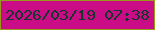文字の大きさ：5、枠の色：979918、背景の色：ca0c87、文字の色：13372b 無料ブログパーツのブログ時計