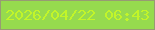 文字の大きさ：4、枠の色：979b73、背景の色：96db4e、文字の色：c2f529 無料ブログパーツのブログ時計