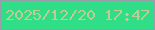 文字の大きさ：5、枠の色：979da9、背景の色：2fde87、文字の色：c4ca96 無料ブログパーツのブログ時計