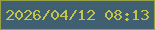 文字の大きさ：5、枠の色：97a144、背景の色：405f71、文字の色：c5c34b 無料ブログパーツのブログ時計