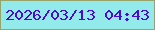 文字の大きさ：2、枠の色：97a369、背景の色：93eaeb、文字の色：4b0cd2 無料ブログパーツのブログ時計