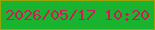 文字の大きさ：1、枠の色：97a606、背景の色：1ab330、文字の色：c71f55 無料ブログパーツのブログ時計