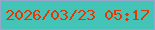 文字の大きさ：5、枠の色：97a7cb、背景の色：43c4b6、文字の色：e13805 無料ブログパーツのブログ時計