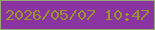 文字の大きさ：3、枠の色：97a873、背景の色：8a34a1、文字の色：9a932a 無料ブログパーツのブログ時計