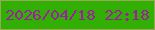 文字の大きさ：4、枠の色：97a956、背景の色：31af03、文字の色：9e1da2 無料ブログパーツのブログ時計