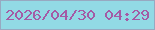 文字の大きさ：1、枠の色：97a9c1、背景の色：92dae5、文字の色：a45ba5 無料ブログパーツのブログ時計