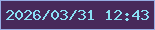 文字の大きさ：2、枠の色：97ace3、背景の色：48295b、文字の色：8ae0f5 無料ブログパーツのブログ時計