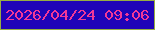 文字の大きさ：3、枠の色：97ad42、背景の色：2003b8、文字の色：f23897 無料ブログパーツのブログ時計