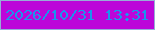 文字の大きさ：3、枠の色：97add7、背景の色：bc06d9、文字の色：1a95ed 無料ブログパーツのブログ時計