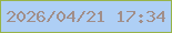 文字の大きさ：1、枠の色：97b448、背景の色：aecff5、文字の色：a18e89 無料ブログパーツのブログ時計