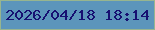 文字の大きさ：1、枠の色：97b58f、背景の色：5c95bb、文字の色：171072 無料ブログパーツのブログ時計