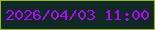 文字の大きさ：1、枠の色：97b81e、背景の色：102826、文字の色：ae08f5 無料ブログパーツのブログ時計