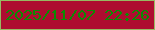 文字の大きさ：1、枠の色：97ba62、背景の色：ae0d30、文字の色：0c8b03 無料ブログパーツのブログ時計