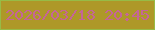 文字の大きさ：4、枠の色：97bb46、背景の色：ae9828、文字の色：c56597 無料ブログパーツのブログ時計