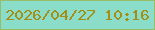 文字の大きさ：4、枠の色：97bd68、背景の色：8addc9、文字の色：a38e17 無料ブログパーツのブログ時計