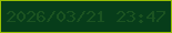 文字の大きさ：5、枠の色：97bf03、背景の色：073d1a、文字の色：1b5321 無料ブログパーツのブログ時計