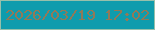 文字の大きさ：2、枠の色：97c0ab、背景の色：0f9cad、文字の色：917958 無料ブログパーツのブログ時計