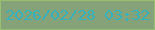 文字の大きさ：2、枠の色：97c170、背景の色：85a279、文字の色：33b1bc 無料ブログパーツのブログ時計