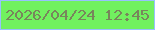 文字の大きさ：1、枠の色：97c1fe、背景の色：71f15f、文字の色：78865c 無料ブログパーツのブログ時計
