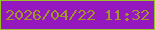 文字の大きさ：2、枠の色：97c22a、背景の色：9418be、文字の色：a1952a 無料ブログパーツのブログ時計