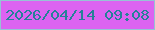 文字の大きさ：3、枠の色：97c2d5、背景の色：dc63f1、文字の色：258198 無料ブログパーツのブログ時計
