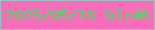 文字の大きさ：1、枠の色：97c3c1、背景の色：f86dba、文字の色：38e858 無料ブログパーツのブログ時計
