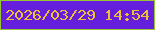 文字の大きさ：2、枠の色：97c534、背景の色：641edc、文字の色：f0bf38 無料ブログパーツのブログ時計