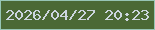 文字の大きさ：2、枠の色：97c5b5、背景の色：4b6935、文字の色：ccd6df 無料ブログパーツのブログ時計